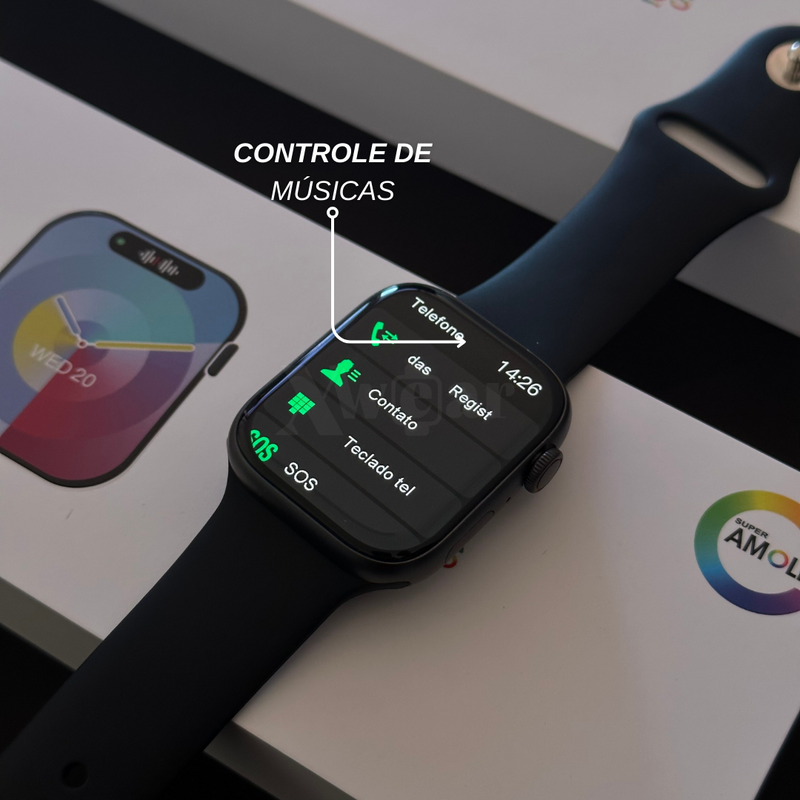 W99+ Amoled - Série 9 45mm Com Função 2 Gestos E Armazenamento Interno