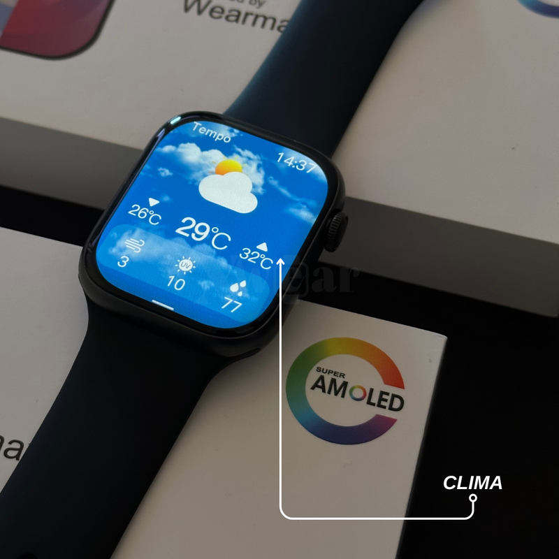 W99+ Amoled - Série 9 45mm Com Função 2 Gestos E Armazenamento Interno