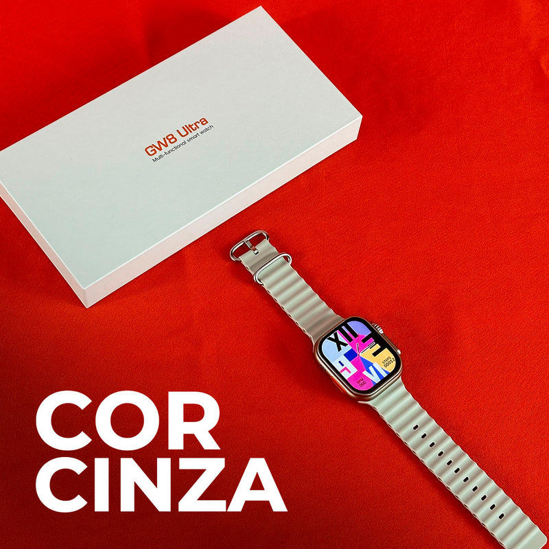GW8 ULTRA | CUSTO - BENEFÍCIO COM ÓTIMA QUALIDADE DE ACABAMENTO + PULSEIRA DE SILICONE DE BRINDE