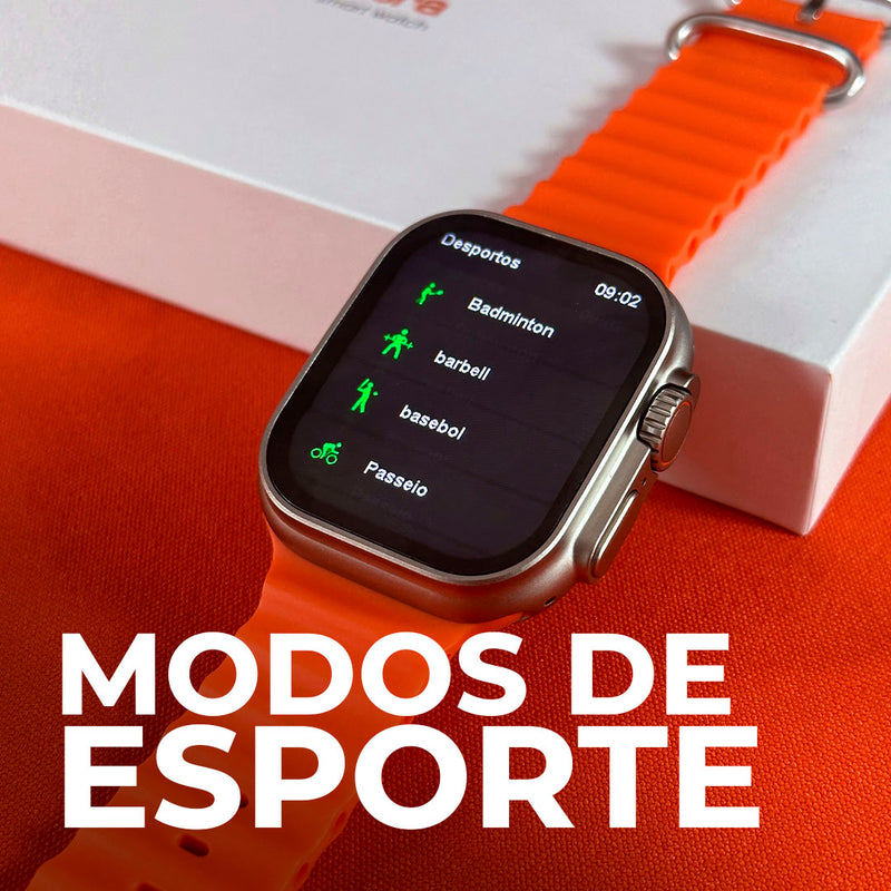 GW8 ULTRA | CUSTO - BENEFÍCIO COM ÓTIMA QUALIDADE DE ACABAMENTO + PULSEIRA DE SILICONE DE BRINDE