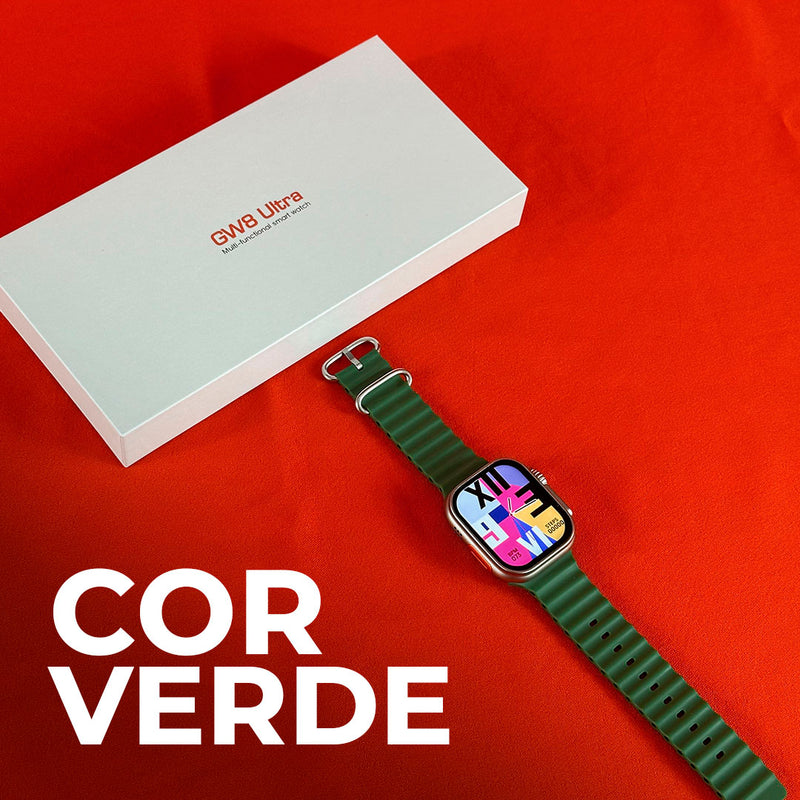 GW8 ULTRA | CUSTO - BENEFÍCIO COM ÓTIMA QUALIDADE DE ACABAMENTO + PULSEIRA DE SILICONE DE BRINDE